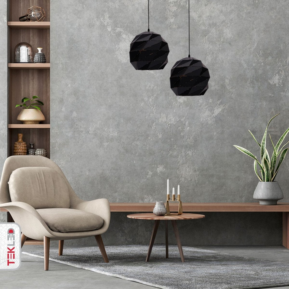 Indoor usage of Black Metal Laser Cut Globe Pendant Light Large with E27 Fitting | TEKLED 150-18260