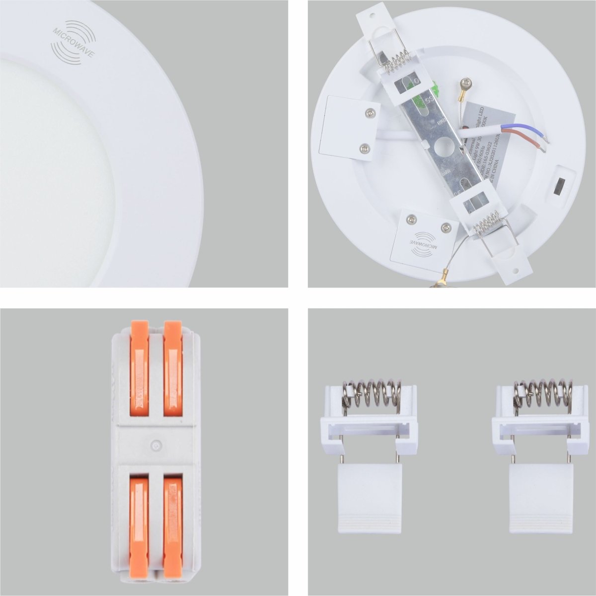 Detailed photo of universal downlight led round panel light 9w 3000-6000k warm white cool daylight