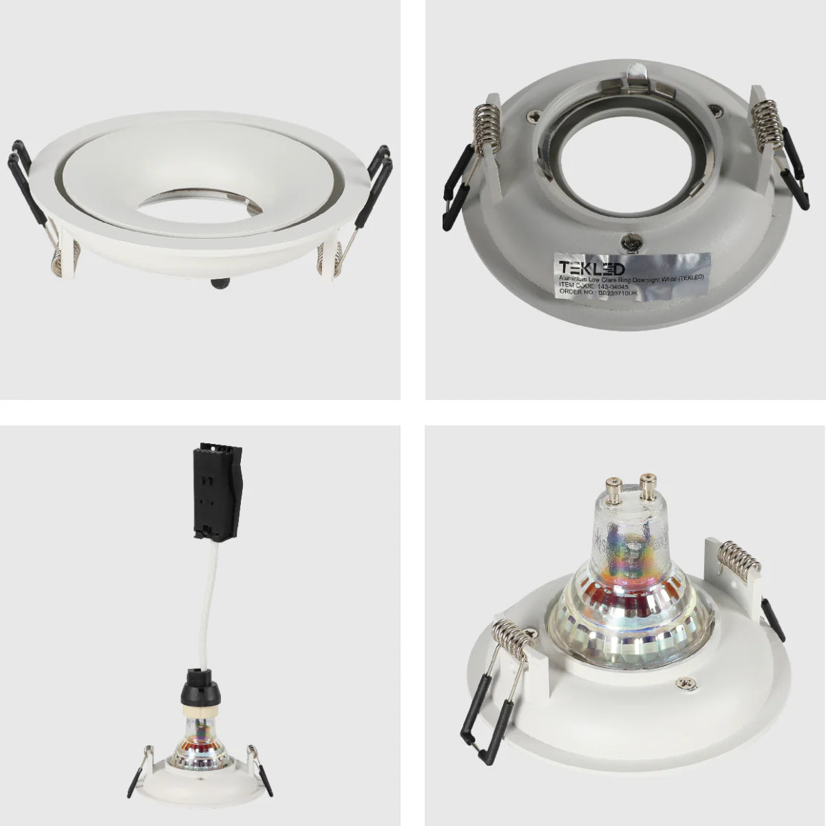 Close shots of Large Bezel GU10 Fixed Downlight - Cove Lighting Effect with Dual-Bezel Design 143-04045