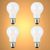 LED Bulb A60 GLS E27 Frosted Glass Pack of 4