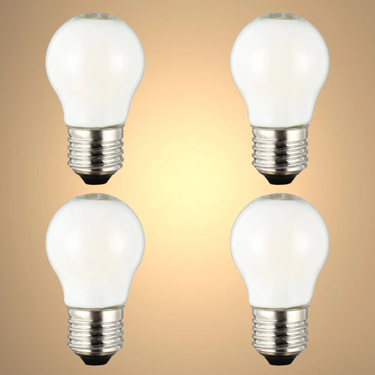 LED Bulb Dimmable Golf Ball E27 4W 4000K Milky Glass Pack of 4