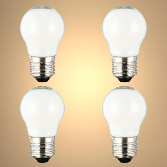 LED Bulb Golf Ball E27 4W Milky Glass Pack of 4 Non-dimmable