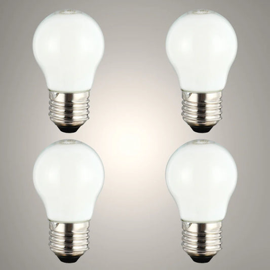 LED Bulb Golf Ball E27 4W Milky Glass Pack of 4 Non-dimmable