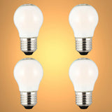 LED Bulb Golf Ball E27 4W Milky Glass Pack of 4 Non-dimmable