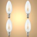 LED Candle Bulb Dimmable E14 4W Frosted Glass Pack of 4