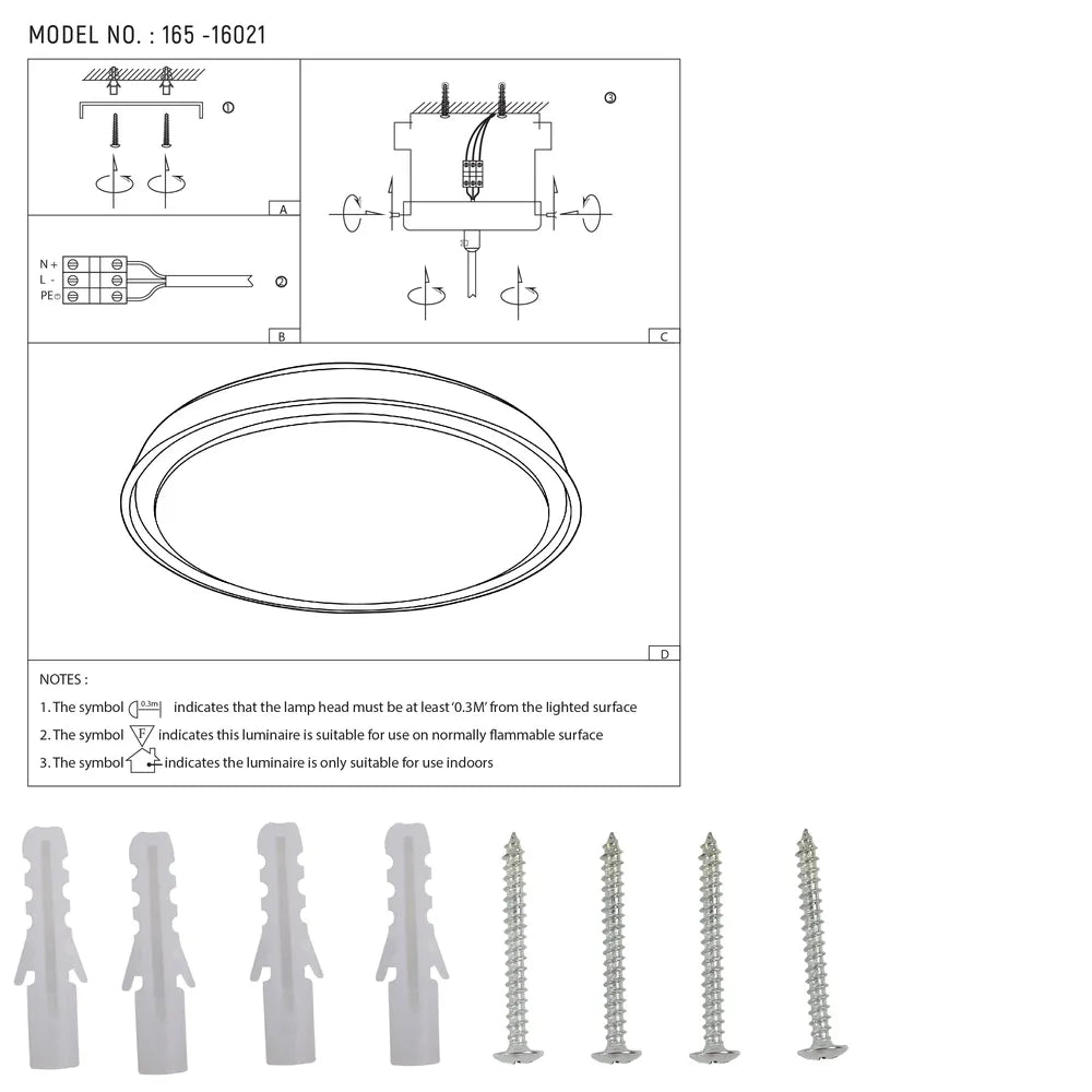 User manual for LED Ceiling Lamp Purple D500 6000K/4000K/3000K 42Wx2(TEKLED)-165-16021