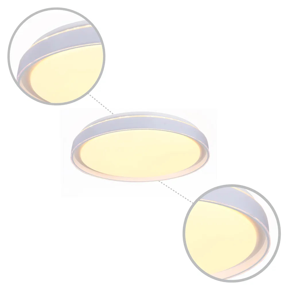 Details of the LED Ceiling Lamp White D400 6000K/4000K/3000K 27Wx2(TEKLED)-165-16022