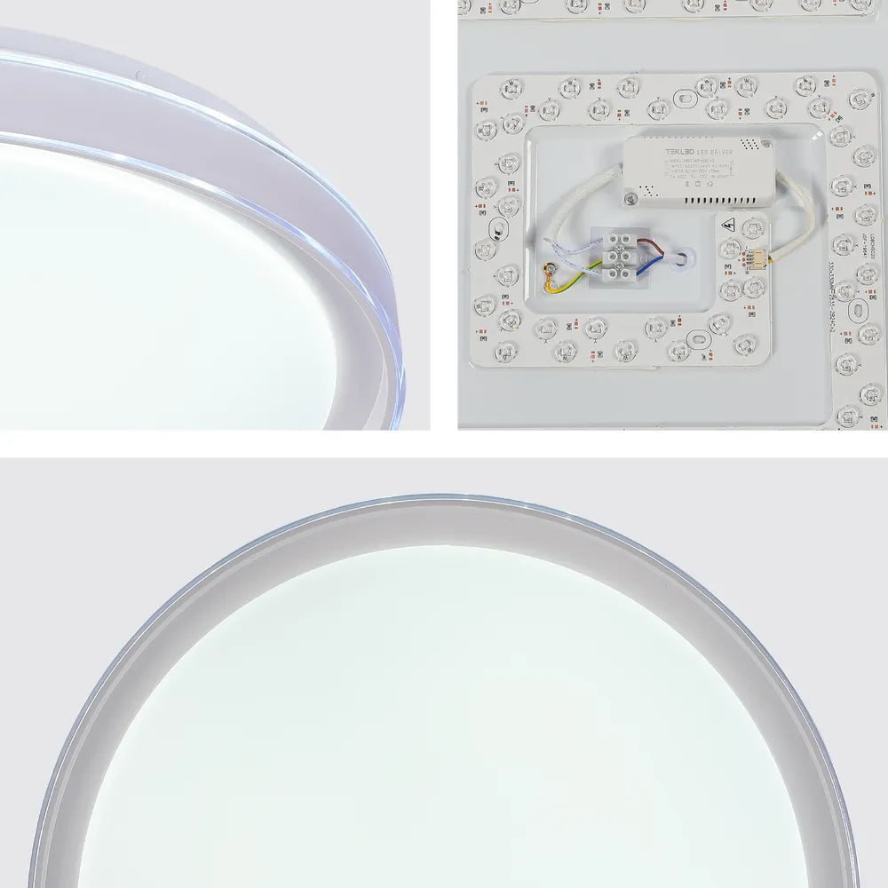 Close shot of the LED Ceiling Lamp White D500 6000K/4000K/3000K 42Wx2(TEKLED)-165-16023