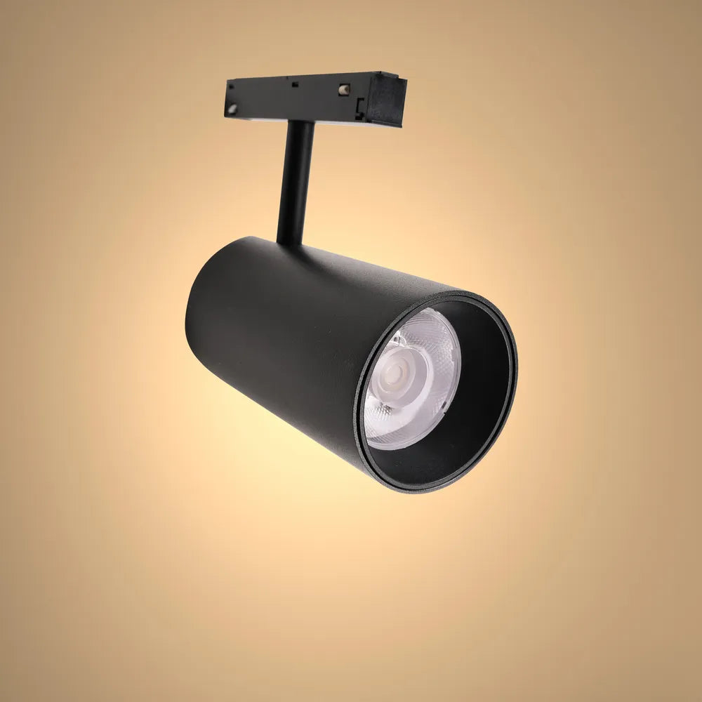 Magnetic Tracklight TEKLED LED Cylinder Magnetic Rotatable Track Light 20W 48V Cool White 4000K Black Finishï¼ˆTEKLEDï¼‰-169-03040--169-03040
