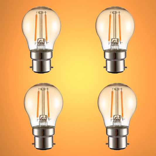 LED Filament G45 Golf Ball Bulb B22 Bayonet Cap Warm White 2400K