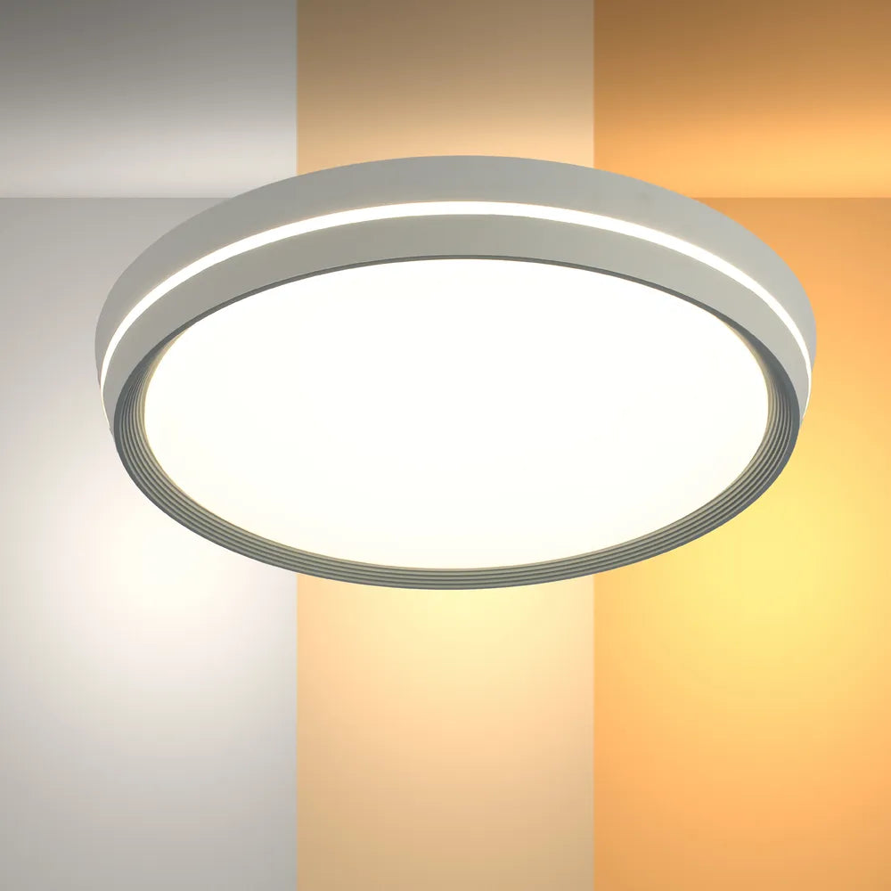 LED Flush Ceiling Light TEKLED LED Flush Ceiling Light Blue D400 6000K/4000K/3000K 27Wx2(TEKLED)--165-16024