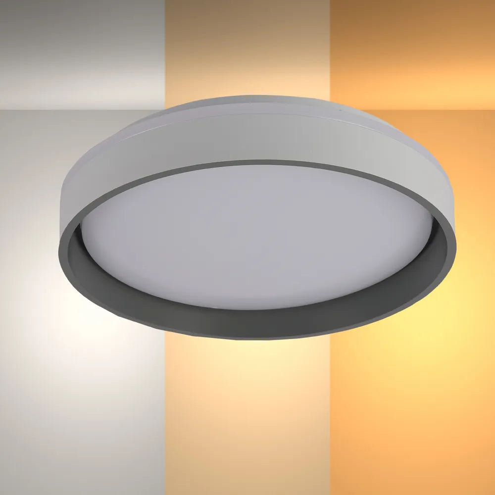 LED Flush Ceiling Light TEKLED LED Flush Ceiling Light D400 Blue 6000K/4000K/3000K 27Wx2(TEKLED)--165-16039