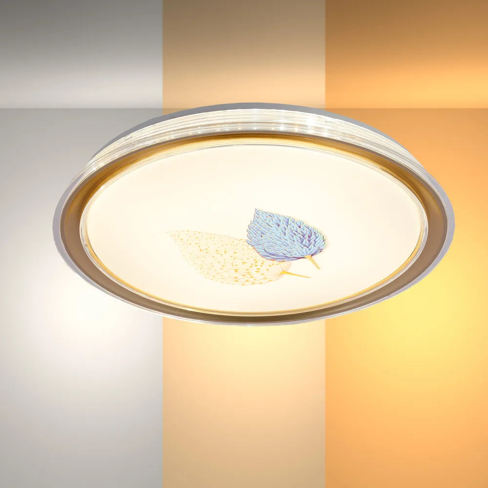 LED Flush Ceiling Light TEKLED LED Flush Ceiling Light Gold D500 6000K/4000K/3000K 42Wx2(TEKLED)--165-16036