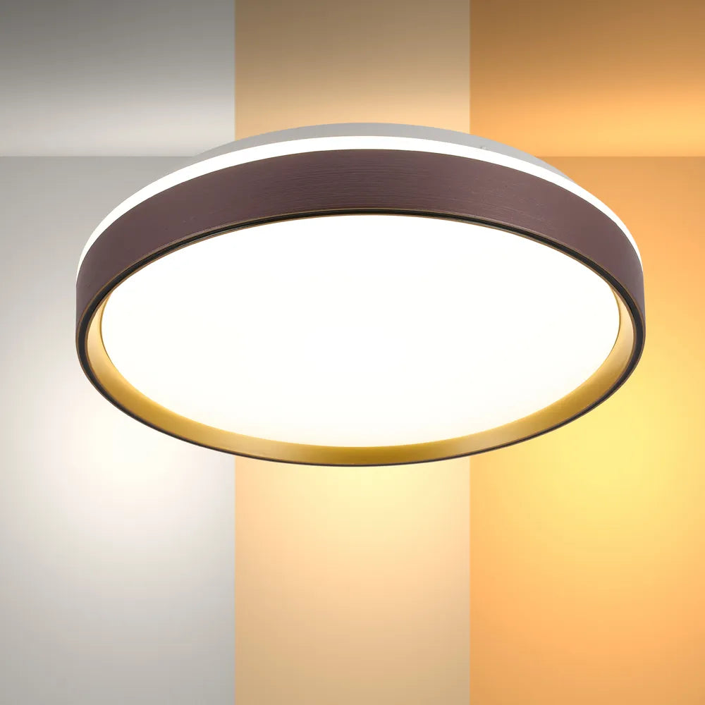 LED Flush Ceiling Light TEKLED LED Flush Ceiling Light Purple Gold D400 6000K/4000K/3000K 27Wx2(TEKLED)--165-16012