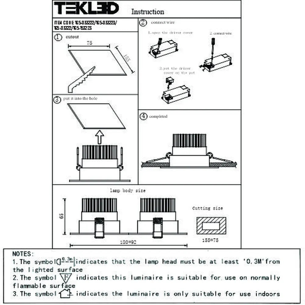 User manual for LED OC001B 2х5W 4000K WHITE-165-153223-165-153223