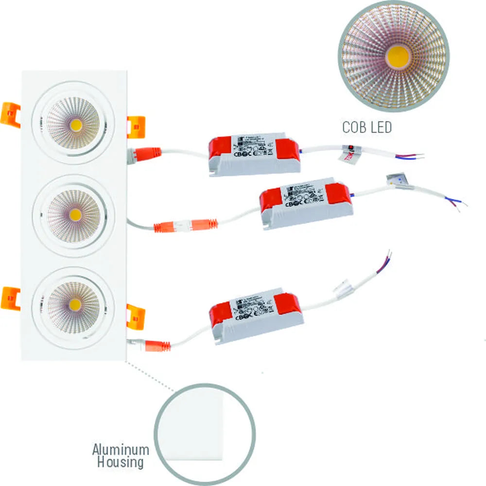 Details of the LED OC001C 3х5W 3000K WHITE -165-033232-165-033232