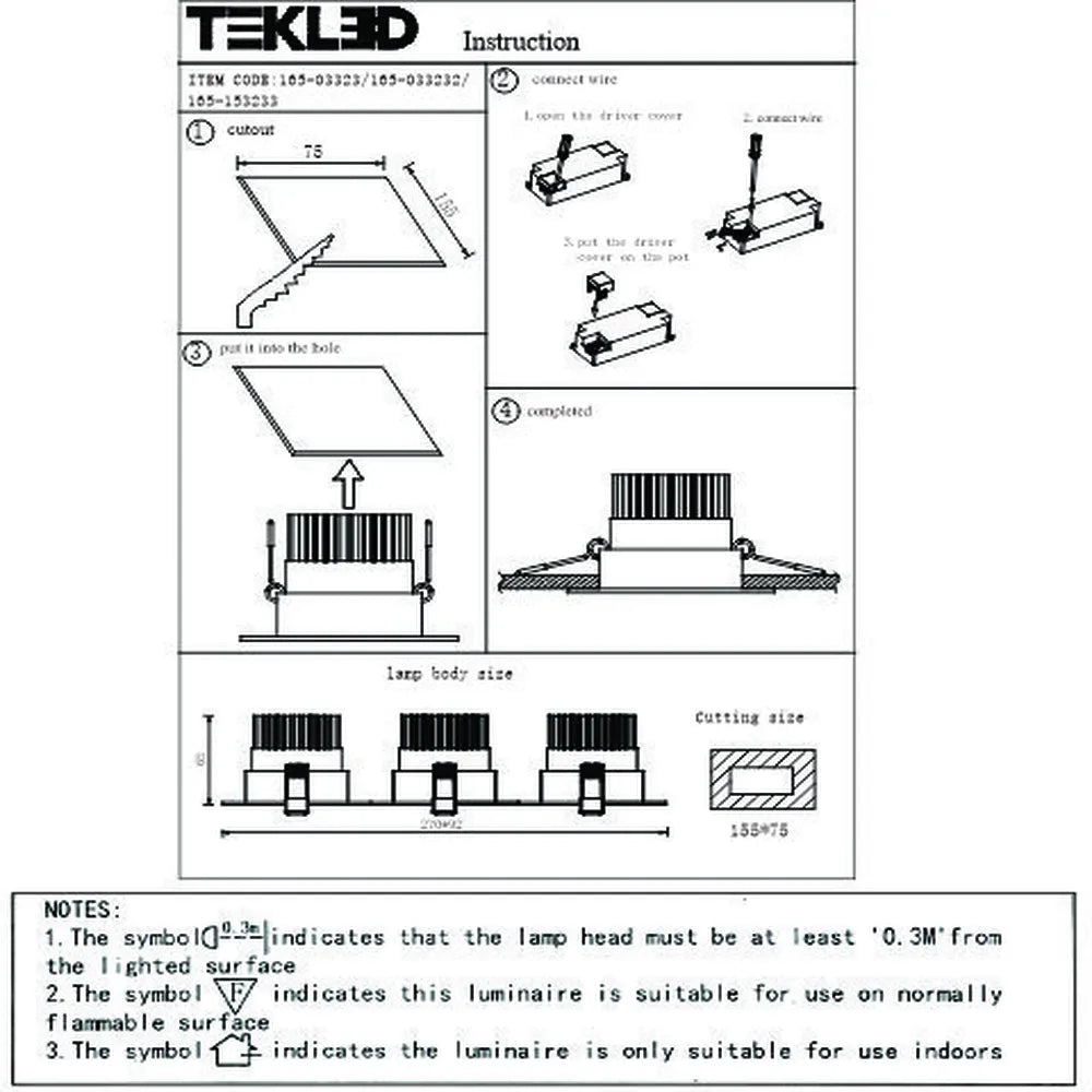 User manual for LED OC001C 3х5W 5000K WHITE -165-03323-165-03323