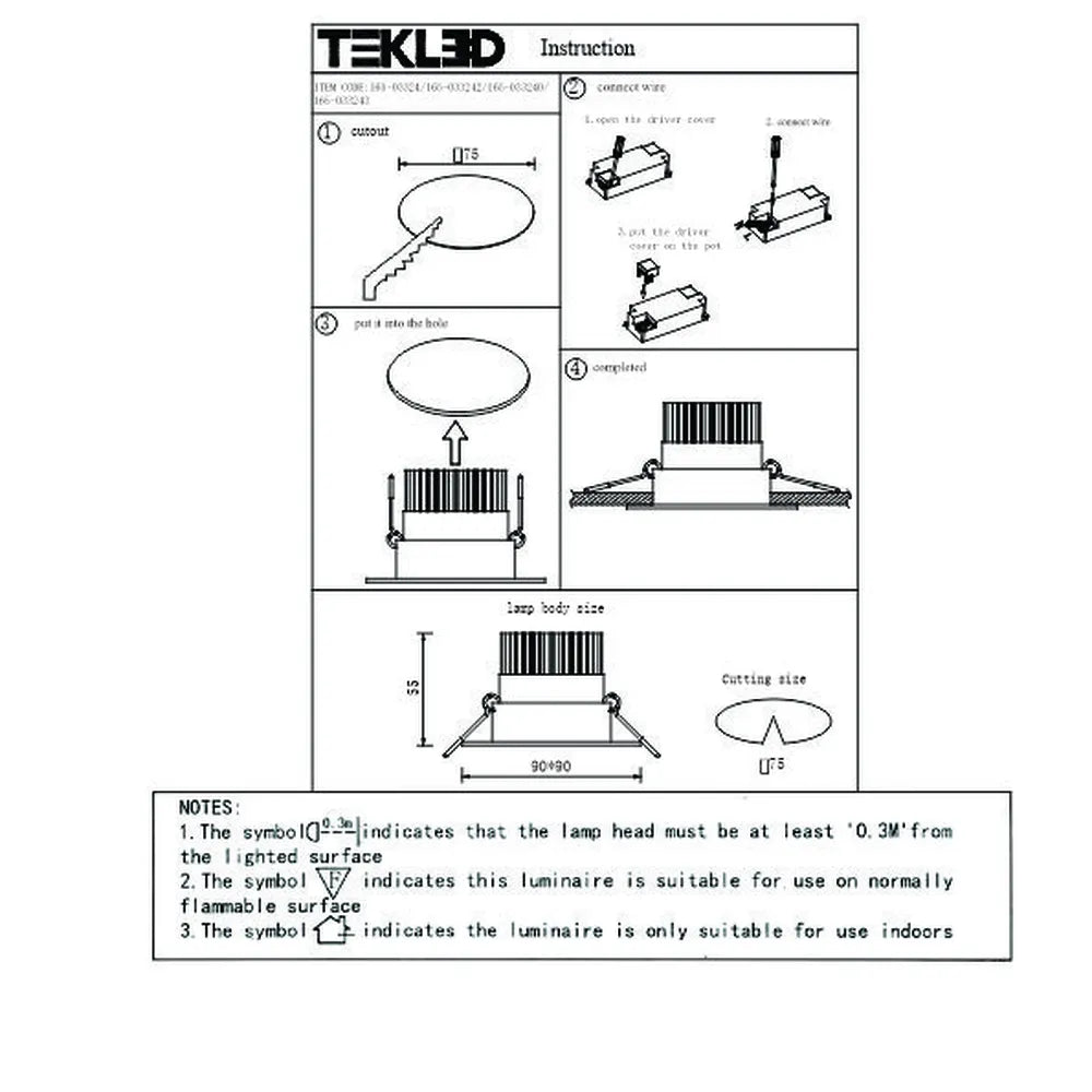 User manual for LED OC002A 1х5W 5000K BLACK-165-03324-165-03324