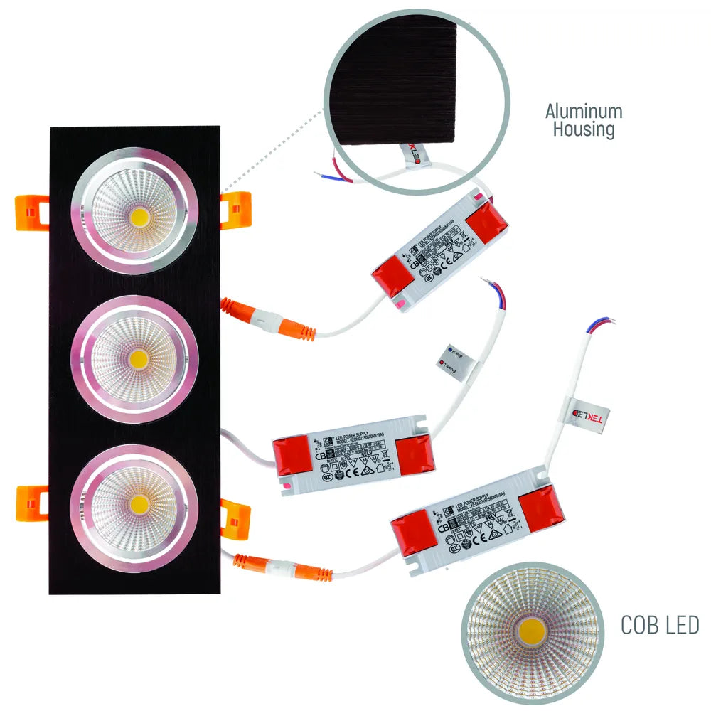 Details of the  LED OC002C 3х5W 4500K BLACK -165-153263-165-153263