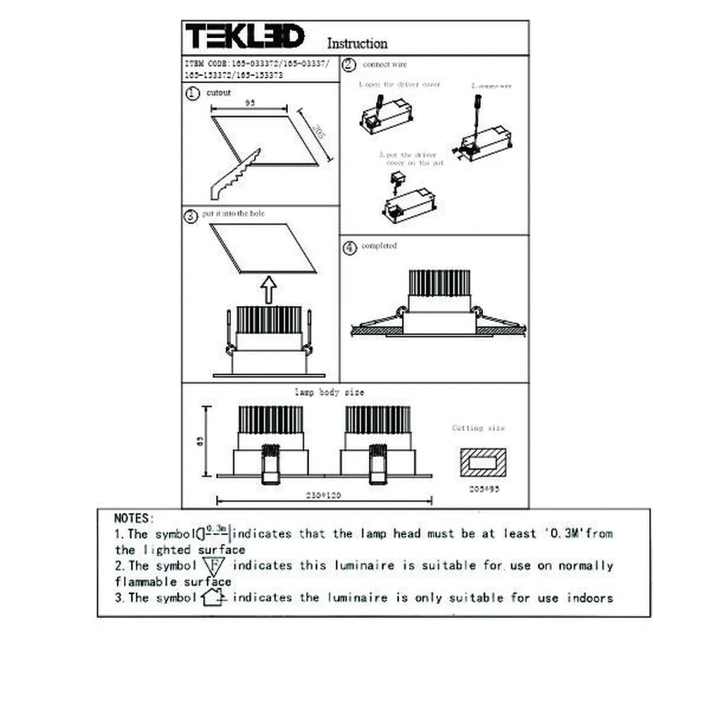 User manual for LED OC003B 2х10W 3000K BLACK -165-033372-165-033372