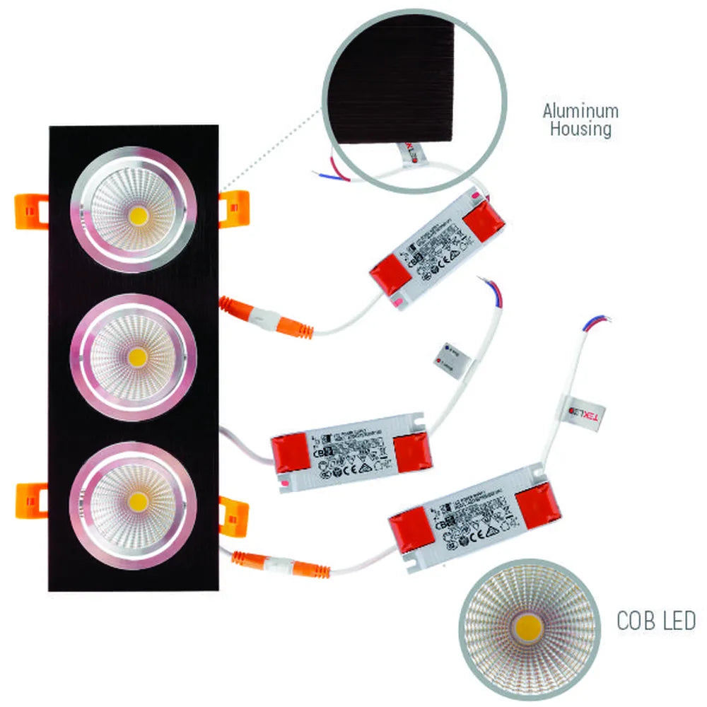 Details of the LED OC004C 3х10W 3000K BLACK -165-033382-165-033382