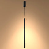 Integrated LED Modern Cylinder Pendant Ceiling Light Suspended Downlight Black