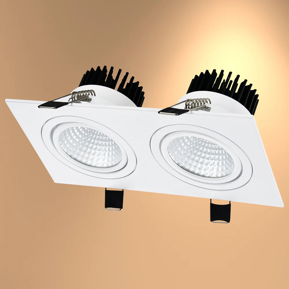 LED Tilt Recessed Rectangle Downlight 2 Way IP20 CRI90