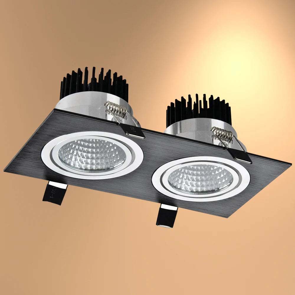 LED Tilt Recessed Rectangle Downlight 2 Way IP20 CRI90