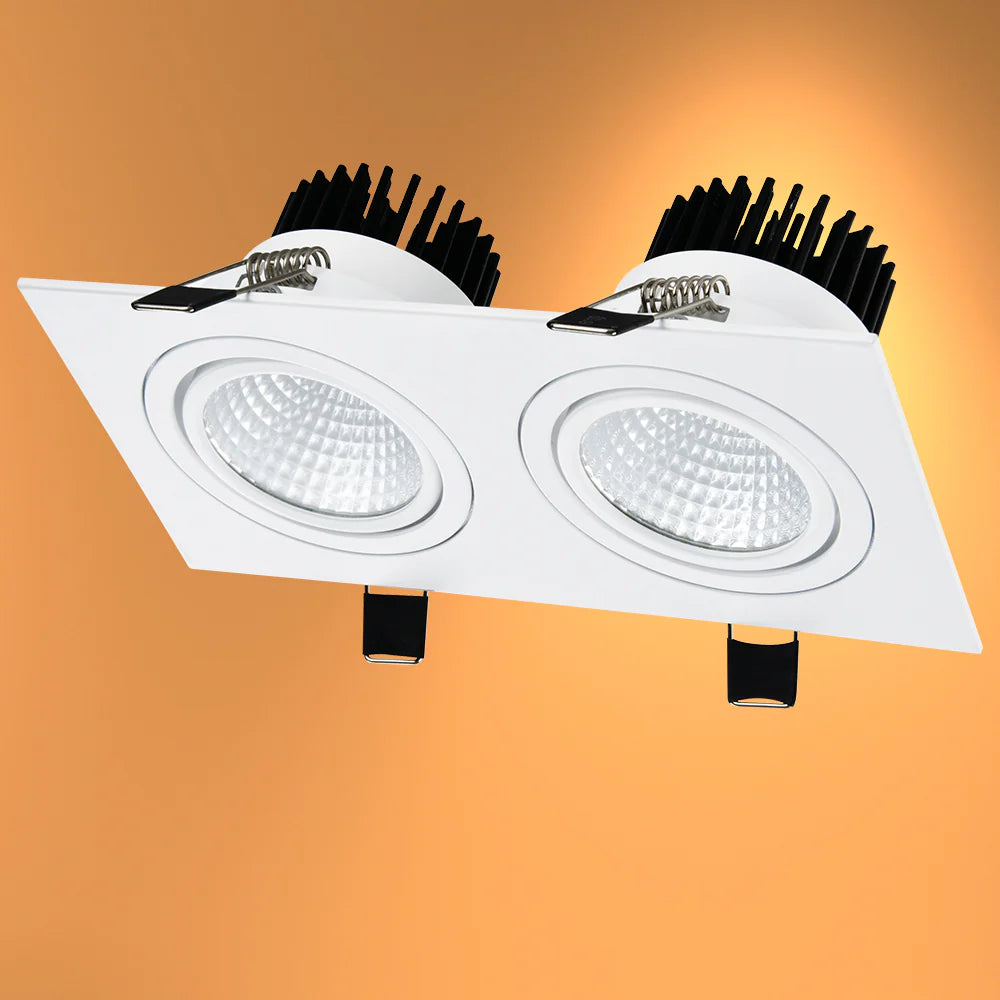 LED Tilt Recessed Rectangle Downlight 2 Way IP20 CRI90