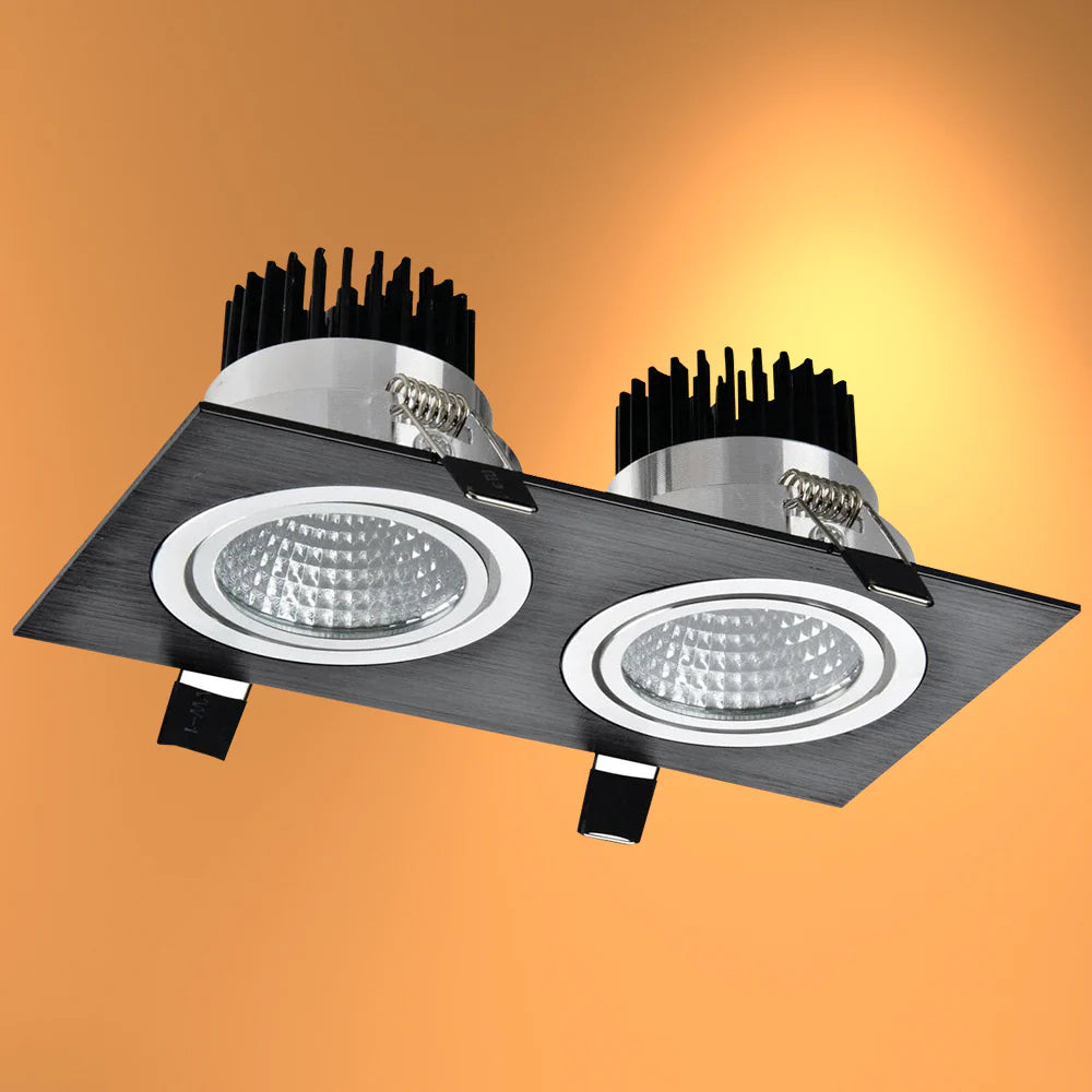 LED Tilt Recessed Rectangle Downlight 2 Way IP20 CRI90