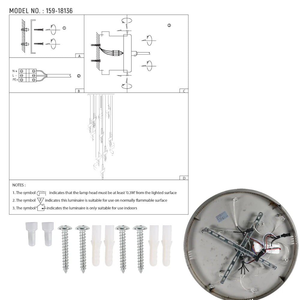 LED Spiral Modern Staircase Chandelier CCT Changeable