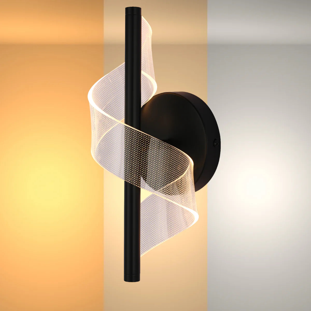 Main image of LED Spiral Modern Wall Sconce Light Chrome CCT Changable 151-19700