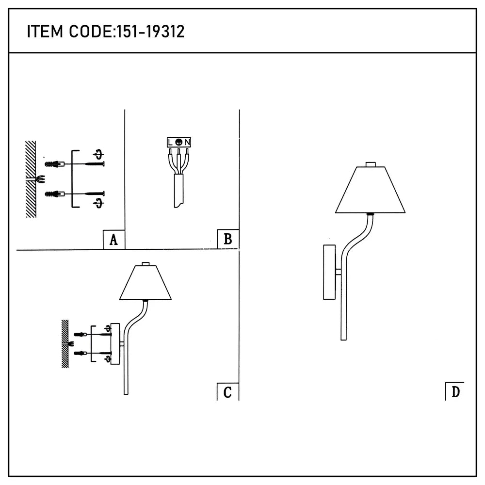 Close shot of the LED Wall Lamp Antique Brass 6W 3CCT (TEKLED) -151-19312-151-19312