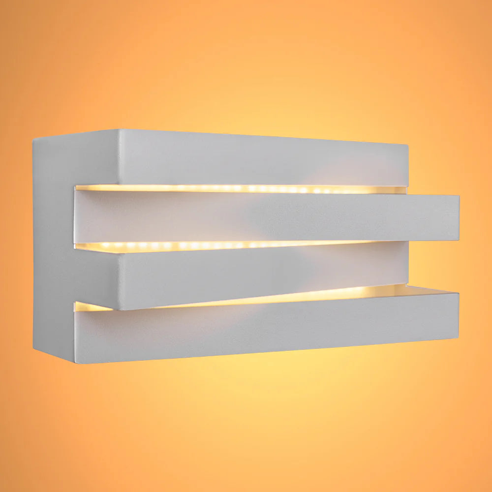 Integrated LED Metal Wall Light 12W Warm White 3000K