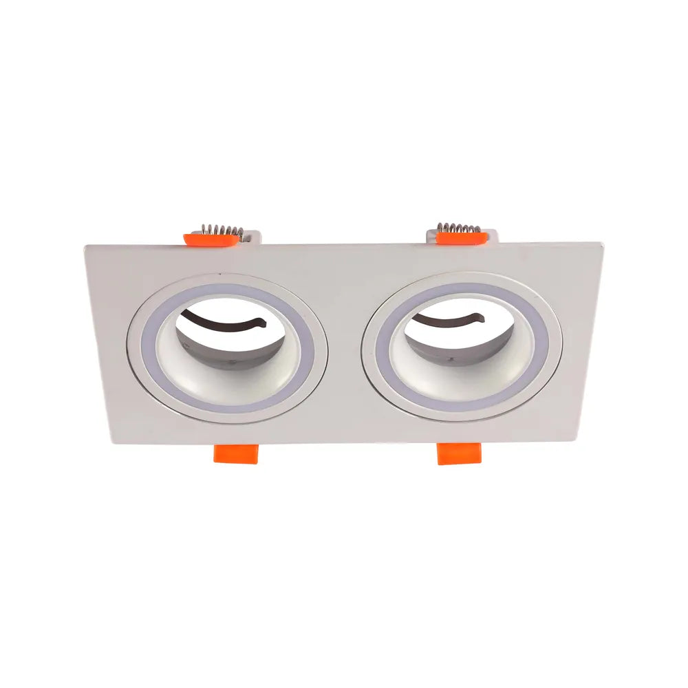 GU10 Downlight Fixture TEKLED Low UGR Fixed Recessed GU10 Downlighter Square-2 Lamp-143-03403