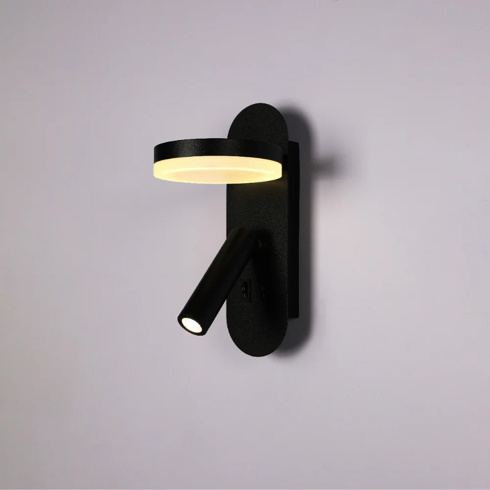 Lunar Halo Bedside Reading LED Wall Light