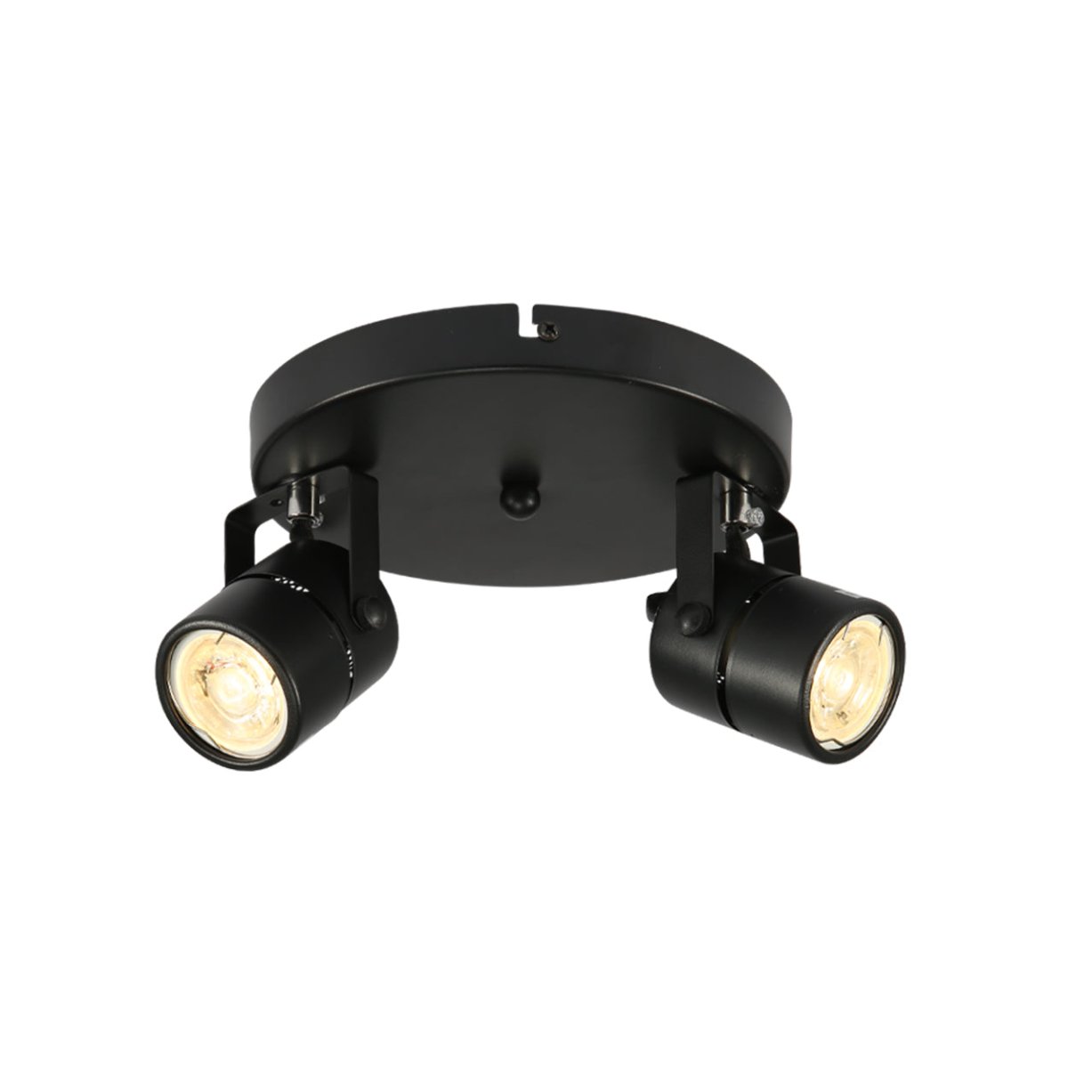 Main image of 2 Way Mane Tray Spotlight with GU10 Fitting Black | TEKLED 172-03074