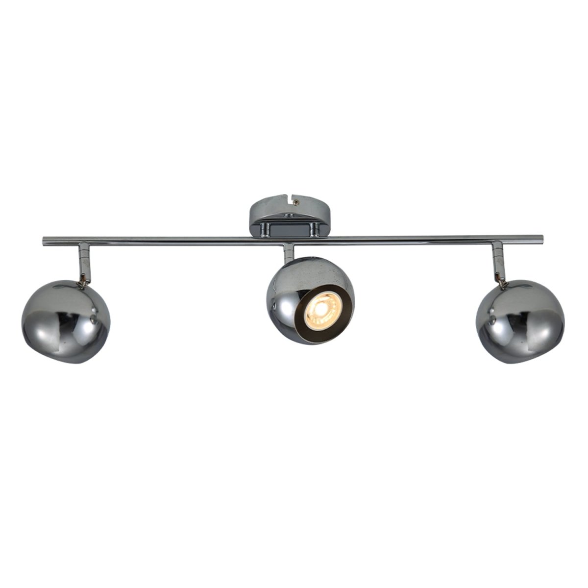 Main image of 3 Way Sphere Rod Spotlight Chrome with GU10 Fitting | TEKLED 172-03114