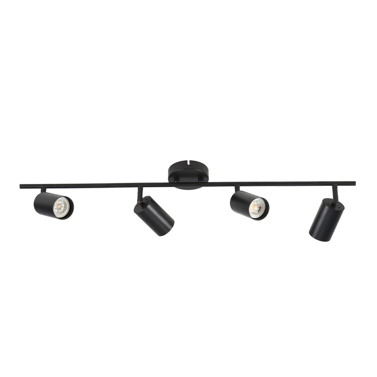 Main image of 4 Way Cylinder Rod Spotlight with GU10 Fitting Black | TEKLED 172-03054