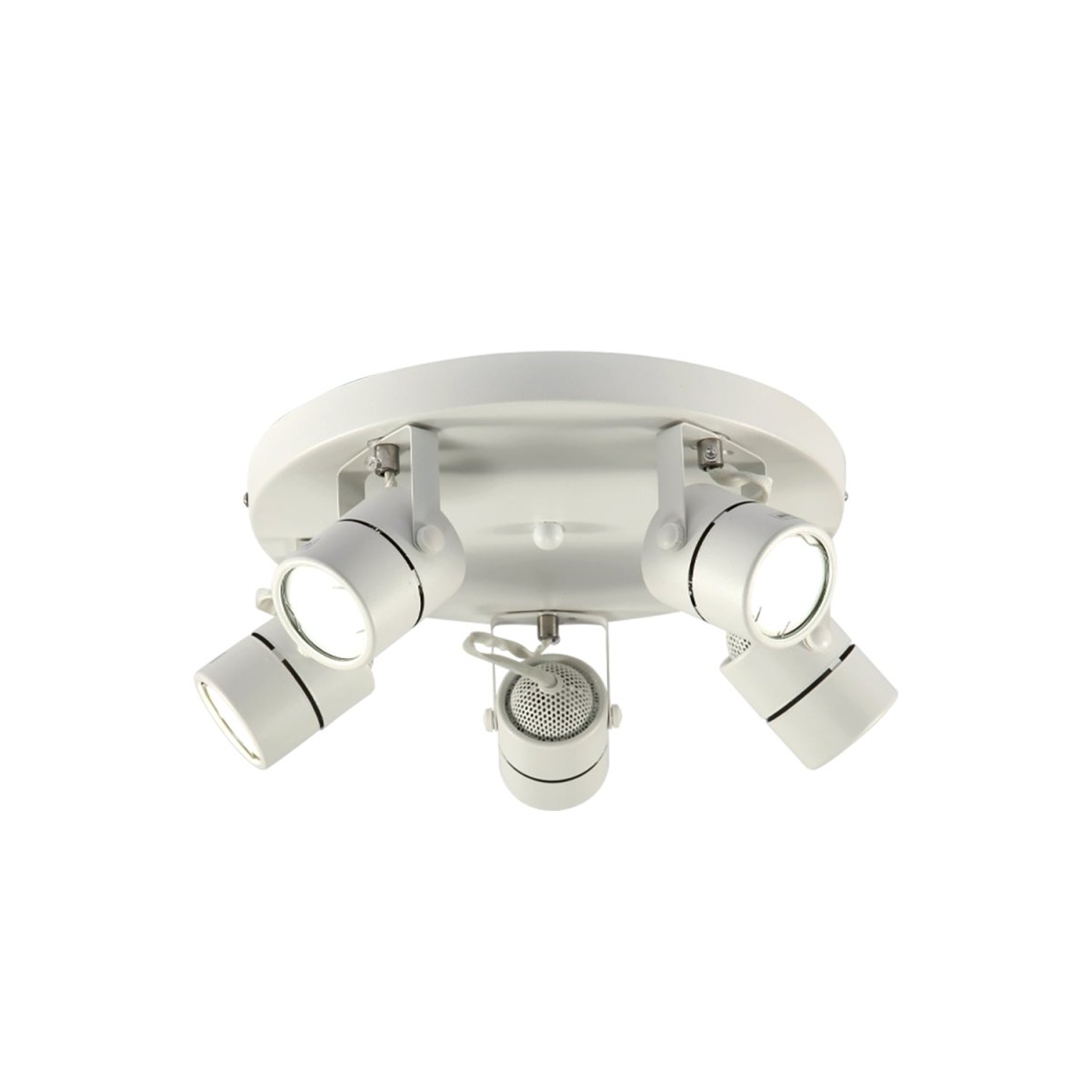 Main image of 5 Way Mane Tray Spotlight with GU10 Fitting White | TEKLED 172-03086