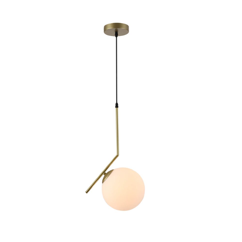 Opal White Glass Globe Pendant Ceiling Light