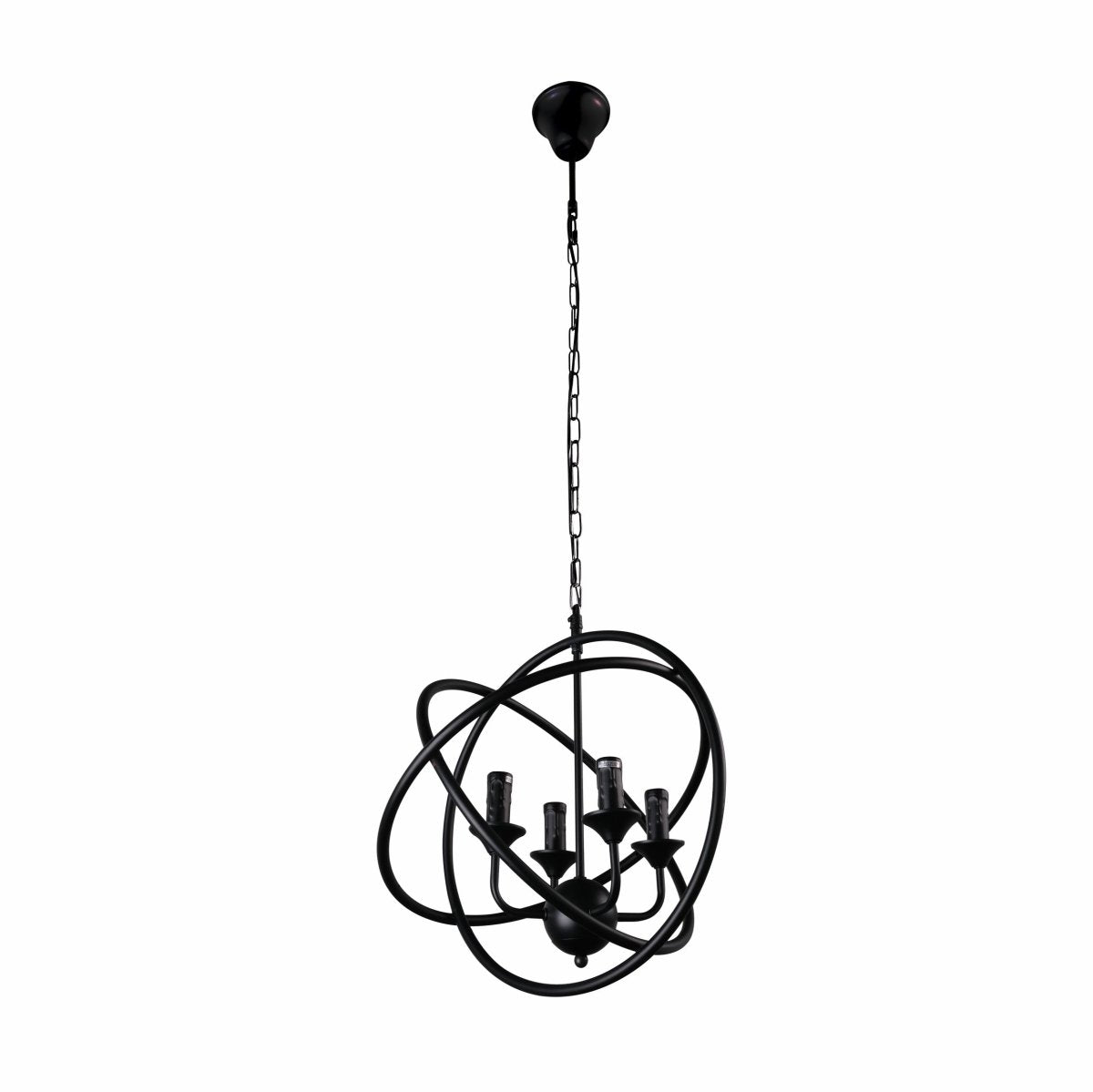 Main image of Black 3 Circle Pendant Light with 4xE27 Fitting | TEKLED 158-17582