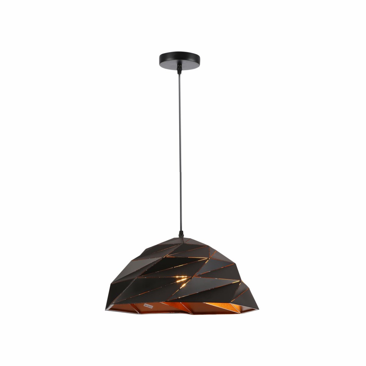 Main image of Black Gold Metal Laser Cut Dome Modern Pendant Light D450 with E27 Fitting | TEKLED 150-18150