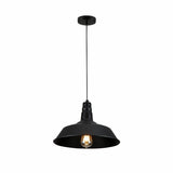 Main image of Black Step Industrial Metal Ceiling Pendant Light with E27 Fitting | TEKLED 150-18358