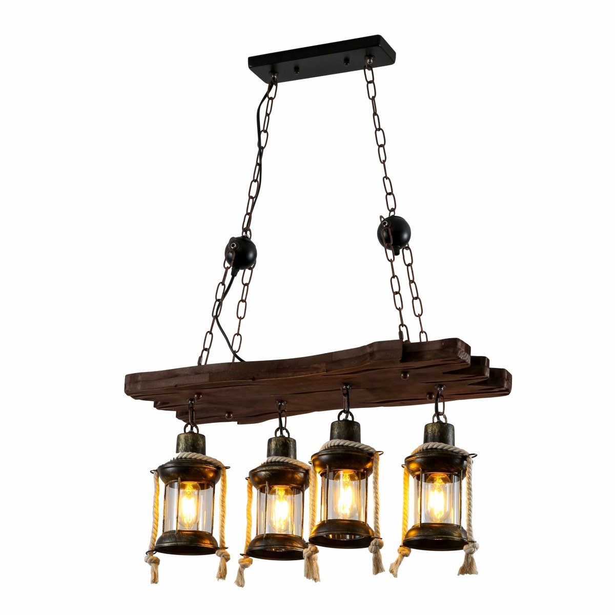 Crescent or Board Wood Cylinder Glass Shaded Rustic Farmhouse Nautical Marine Sailor Kitchen Island Pendant Ceiling Light E27