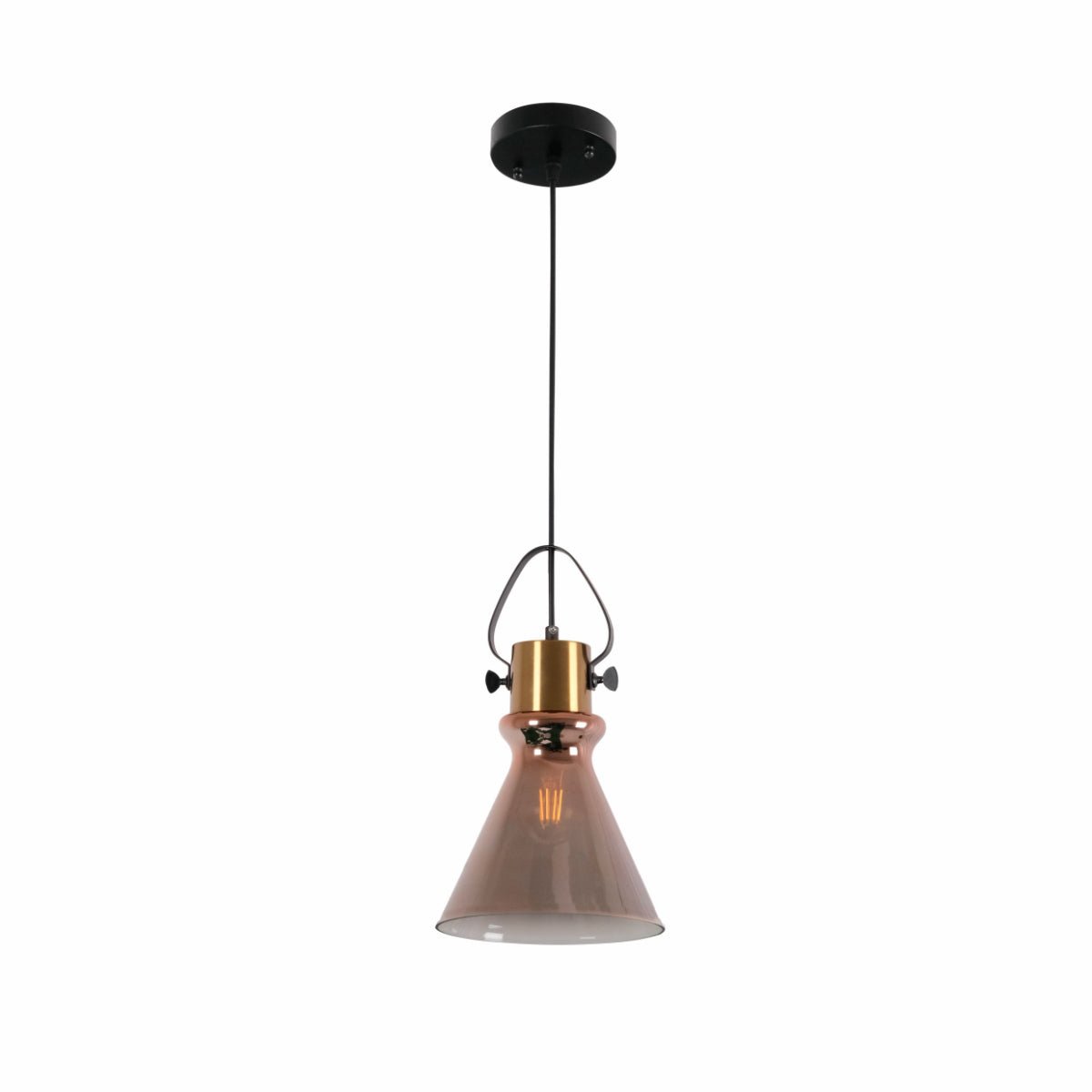 Main image of Bronze Gradient Glass Funnel Pendant Ceiling Light with E27 | TEKLED 150-18073