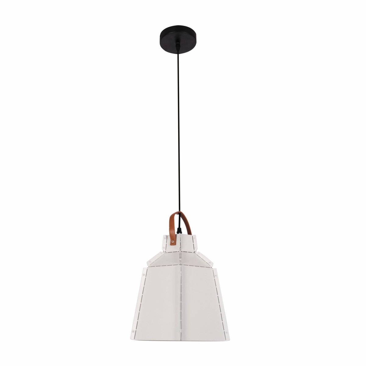 Main image of Esagono Mini White Metal Pendant Light with E27 Fitting | TEKLED 159-17366