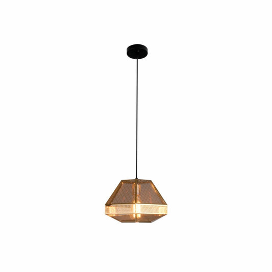Gold Metal Polyhedral Pendant Ceiling Light E27