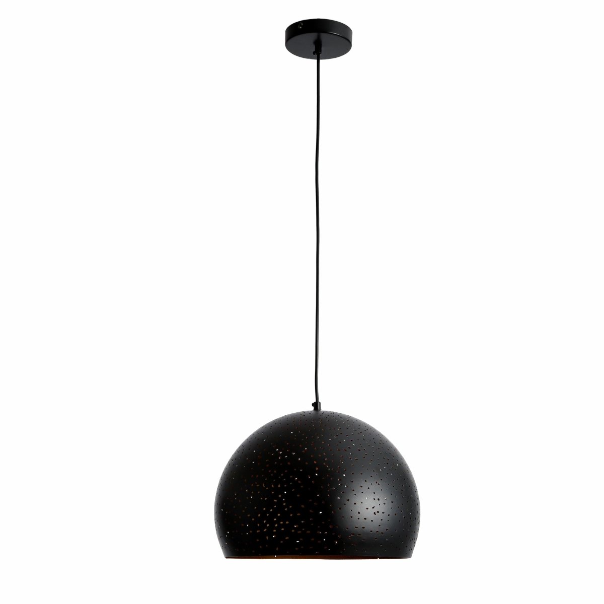 Black Golden Metal Starlight Dome Pendant Light Large E27's main image.