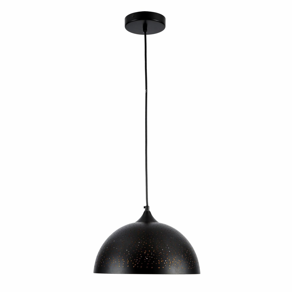 Black Golden Metal Starlight Dome Pendant Light Small E27's main image.